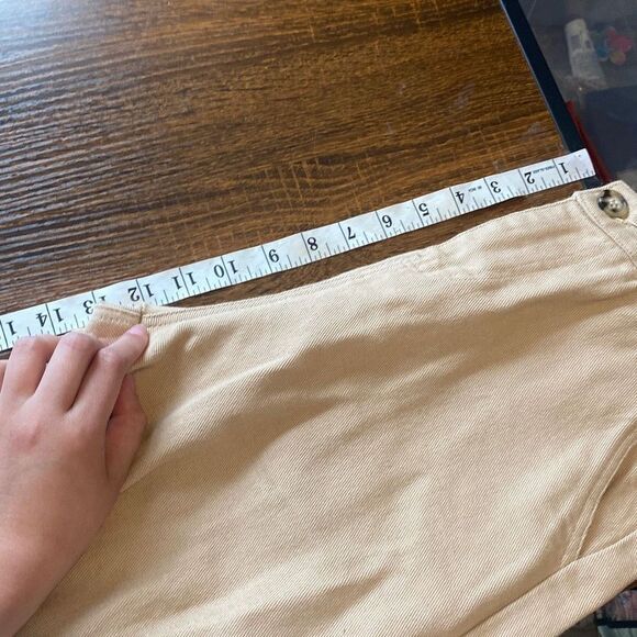 Edit by Nine Womens Khaki Colored Twill Utility Pants Straight Leg Large - Picture 6 of 8